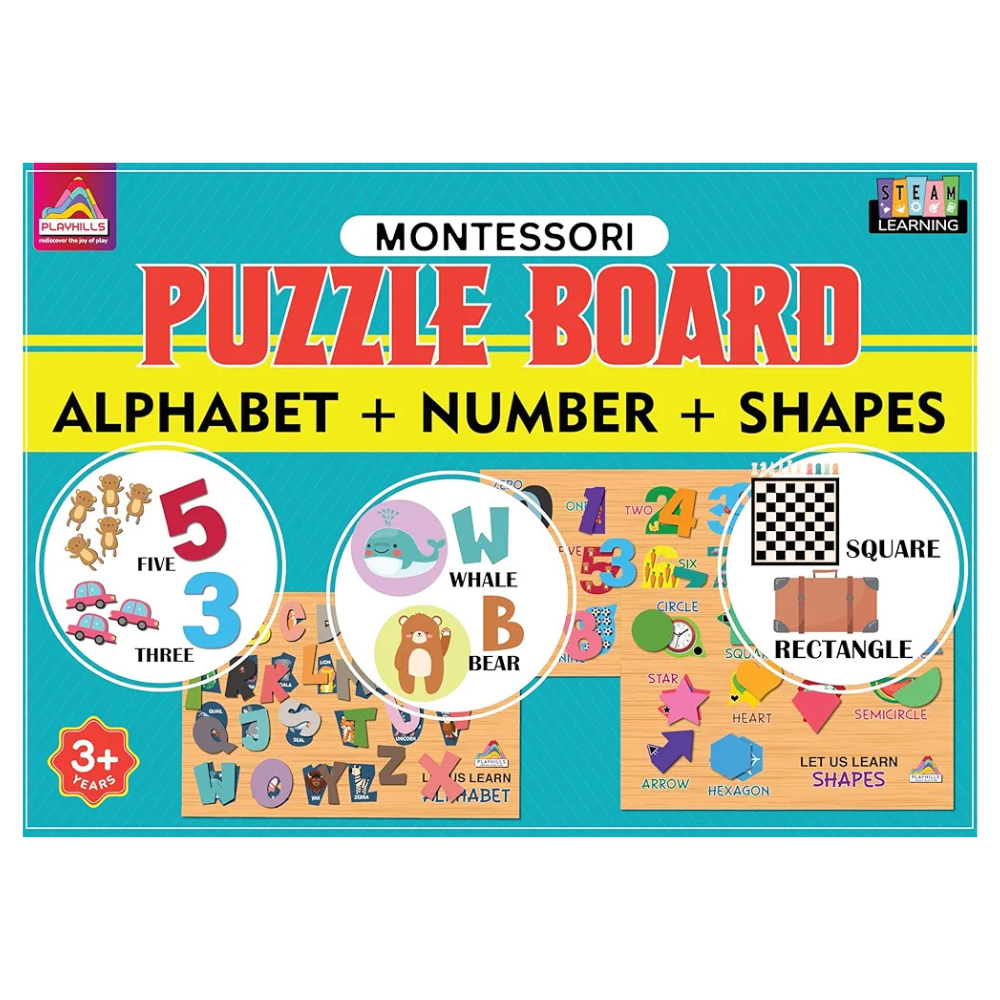 Playhills Wooden Learning Educational Puzzle Game Board for Kids  for Toddlers Kids