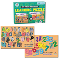 Playhills Mega 3D Learning Puzzle Combo Set- Wooden Alphabet and Numbers, Early Learning Wooden Puzzle for Kids 3, 4, 5 Years Old  Montessori Education