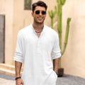 Anouk Men Solid Long Kurta Colour White