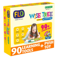 FLO Wisetree Level 2 Preschool Learning Activity Kit for Toddlers Age 5+ 90+ Early Learning Tools Birthday Gift Educational Toy Puzzle, Push-n-go Toy
