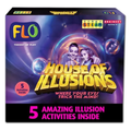 FLO Toys House of Illusions STEM Kit for Kids Age 6+ 5 Optical Illusion Experiments Kaleidoscope Hologram Theatre Mini Hologram Thaumatrope & Ames Window