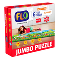 FLO Toys 6 Feet Alphabet Floor Puzzle for Kids 24 Jumbo Pieces Train Theme ABC Learning Toy for Toddlers & Preschoolers Educational