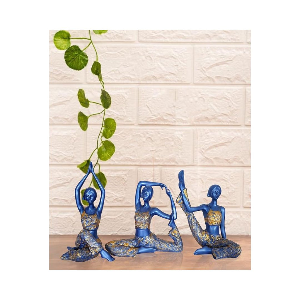 Zart Resin Lady Yoga Poses Showpiece for Home Decor Showpiece