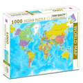 Hello Friend World Map Jigsaw Puzzles 1000-Piece for Kids and Childrens Educational Challeging World Map
