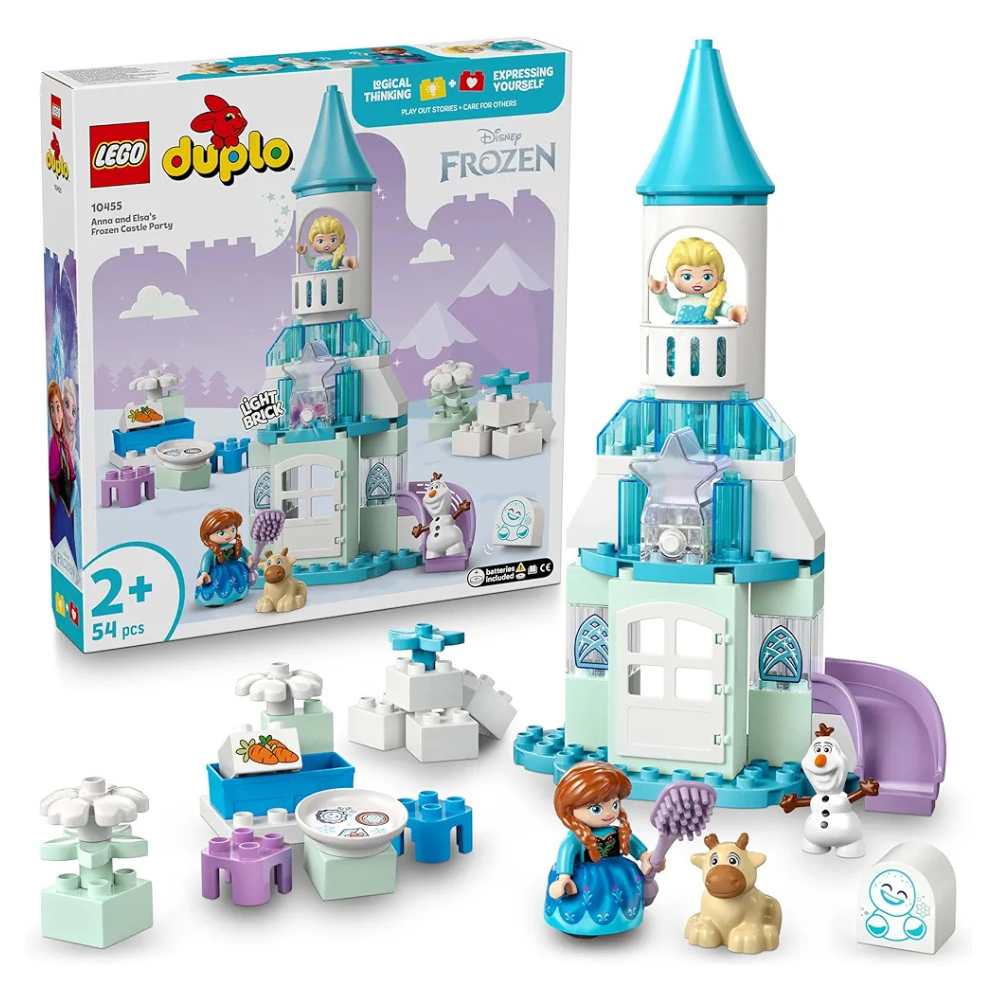 Lego Duplo Disney Anna and Elsa’s Frozen Castle Party Buildable Toddler Toy 10455 Building Blocks Toys for 2+ Gift for Boys and Girls