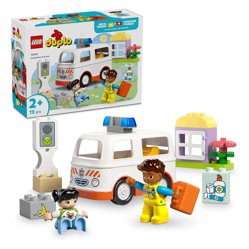Lego Duplo Ambulance & Driver Educational Toy for Imaginative Toddler Pretend Play 10447