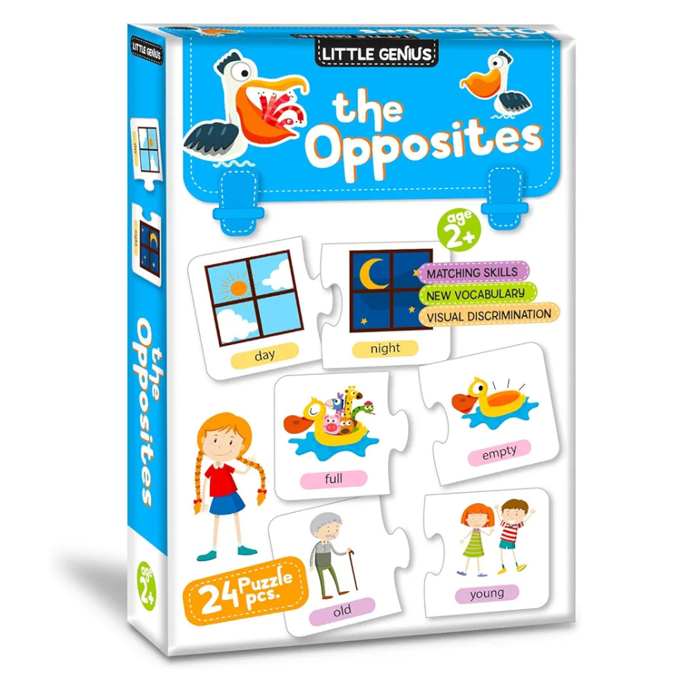Hello Friend The Opposite 24 Puzzle Game Box Set for Kids Early Learning Activity with Matching Skills Colorful Fun Illustrations for Kids