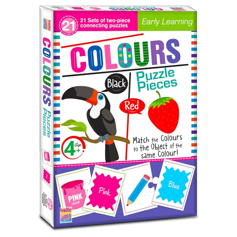 Hello Friend Colors Match Jigsaw Puzzle Connecting 2-Piece  for Kids, Children and Toddlers Early Learning Educational