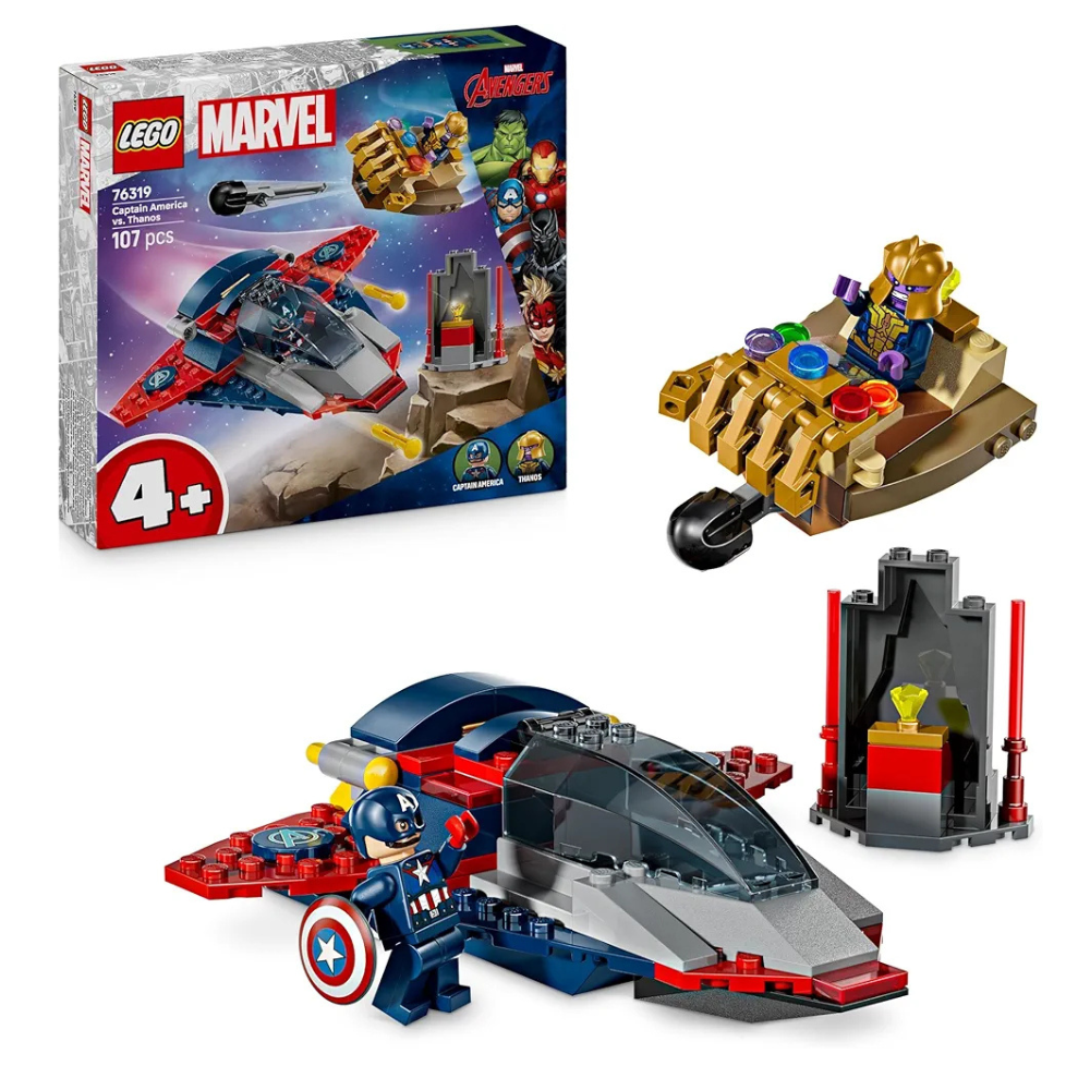Lego Marvel Captain America vs. Thanos with 2 Minifigures 76319 Building Blocks Toys for 4+ Gift for Boys and Girls