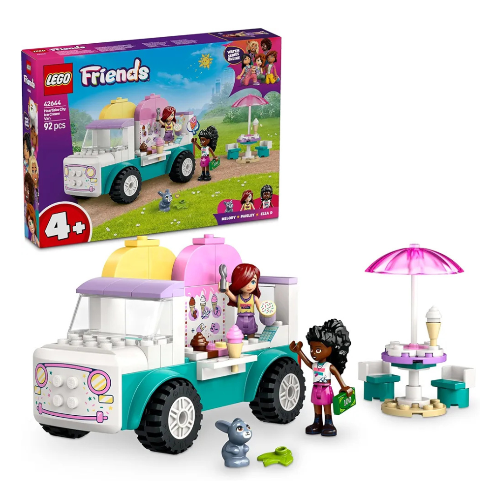 Lego Friends Heartlake City Ice Cream Truck Pretend-Play Building Kit 42644 Building Blocks Toys for 4+ Gift for Boys and Girls
