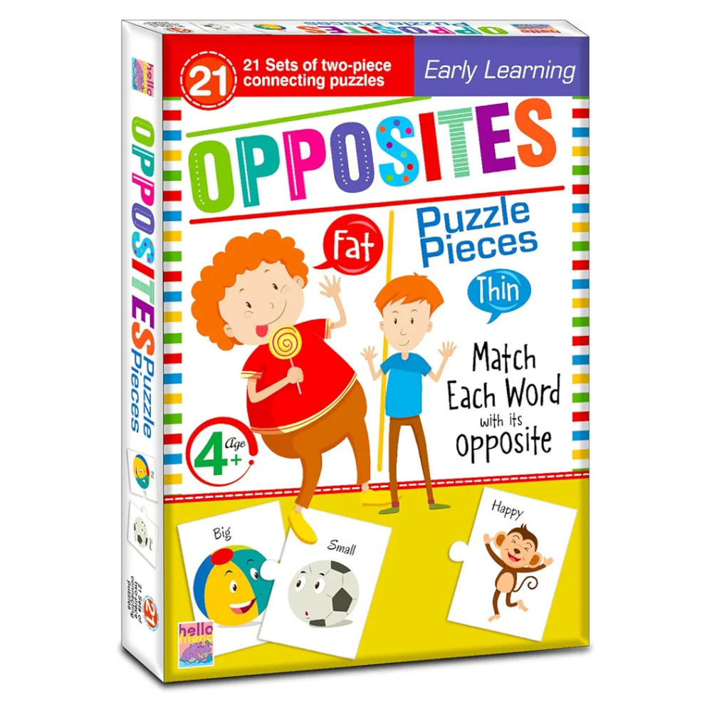 Hello Friend Opposite Match Jigsaw Puzzle Connecting 2-Piece  for Kids, Childrens and Toddlers Early Learning Educational