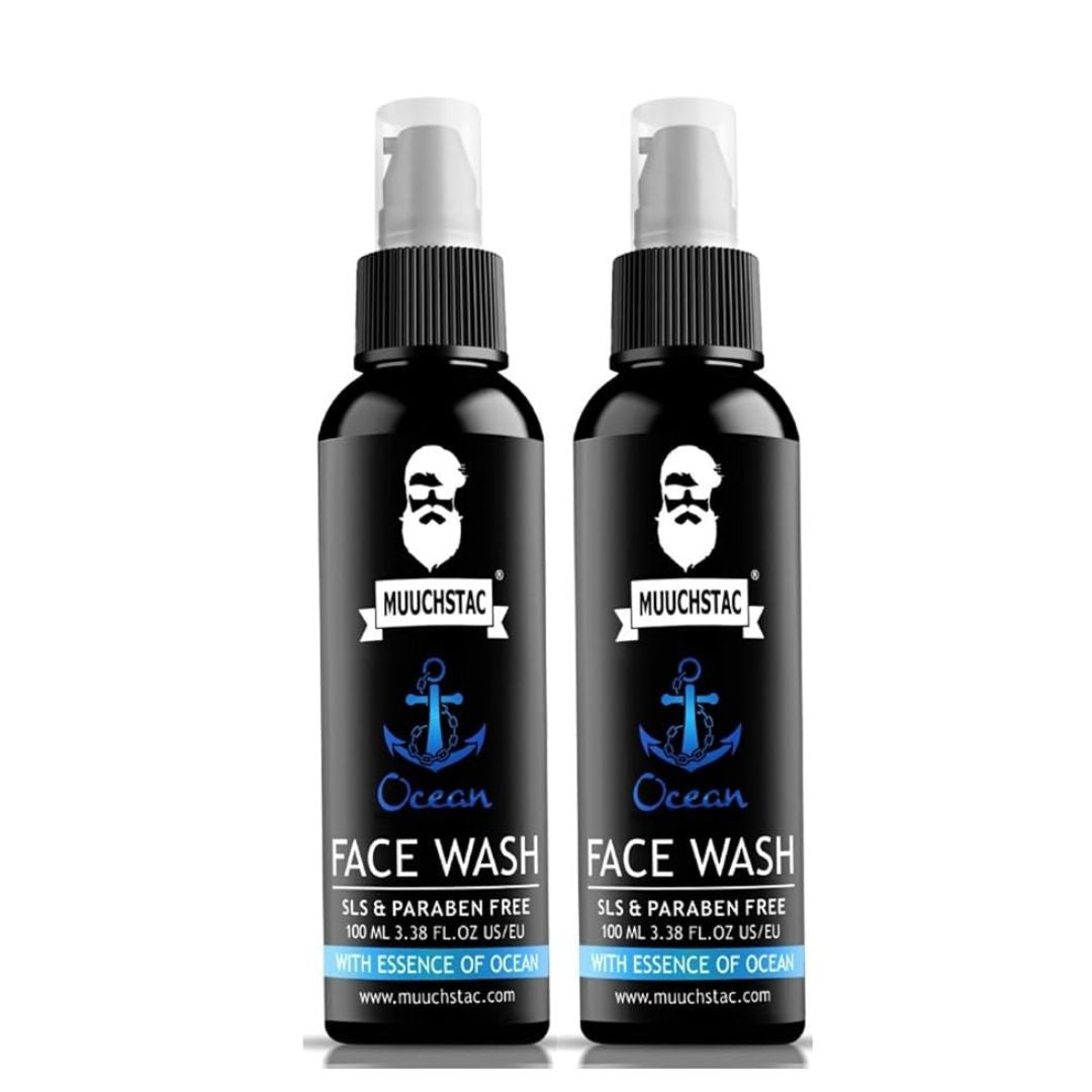 Muuchstac Ocean Face Wash for Men - 100 ml (Pack of 2)