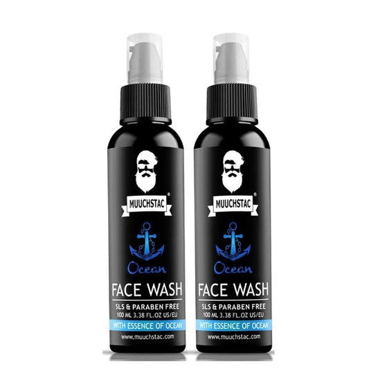 Muuchstac Ocean Face Wash for Men - 100 ml (Pack of 2)