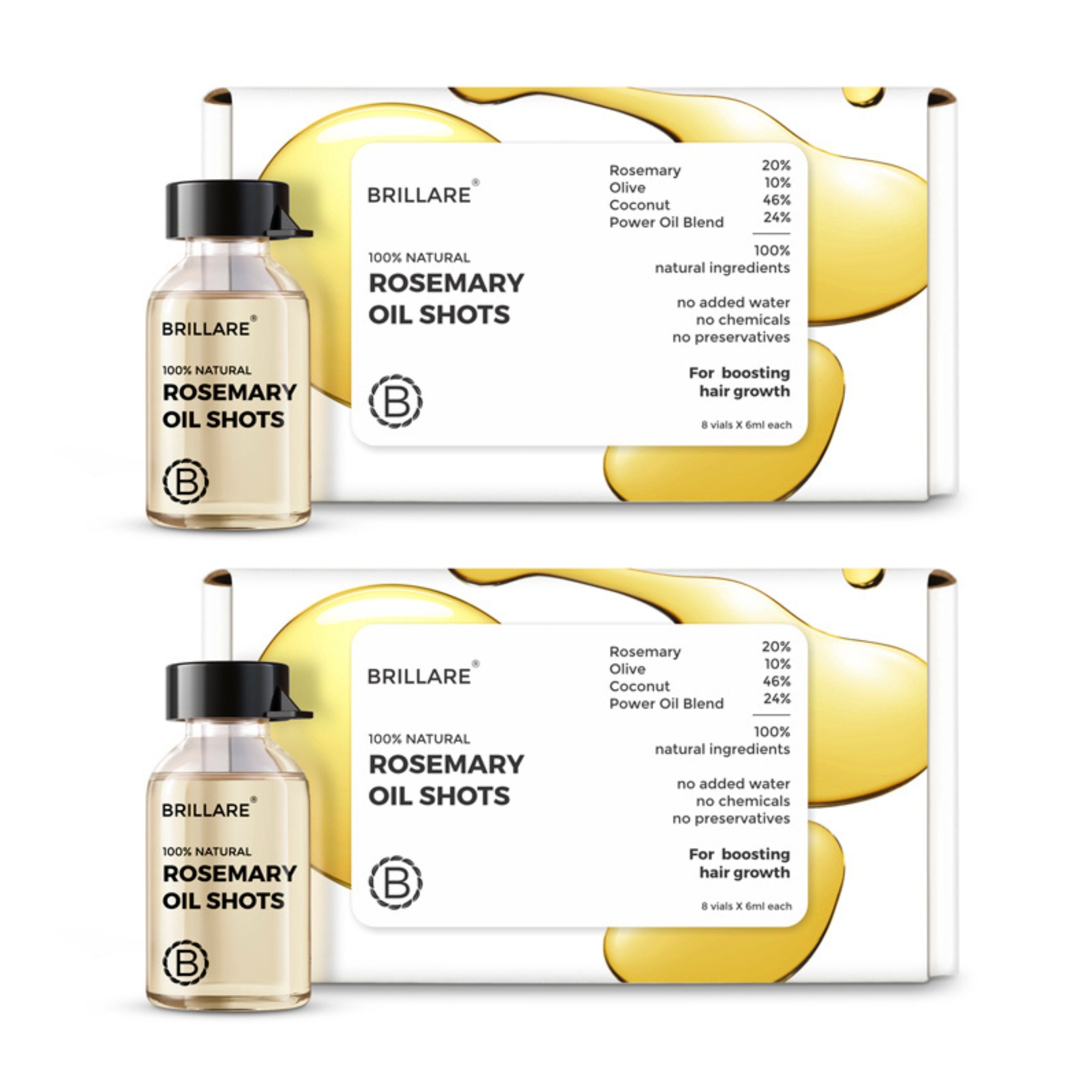 Brillare Rosemary Oil Shots For Visible Hair Growth