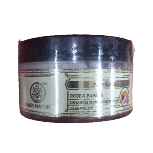 khadi natural rose & papaya ayurvedic face scrub - 50 gm
