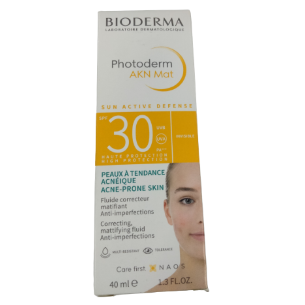Bioderma Photoderm AKN Mat Sunscreen SPF 30 PA++++ For Acne Prone Skin