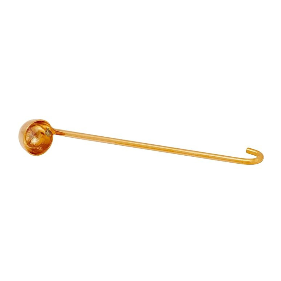 Indian Art Villa Brass Oil Spoon Serveware & Cookware Height | 11.4" Inch, Gold