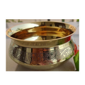 Indian Art Villa Brass Embossed Design Handi, Serveware - 350 ml