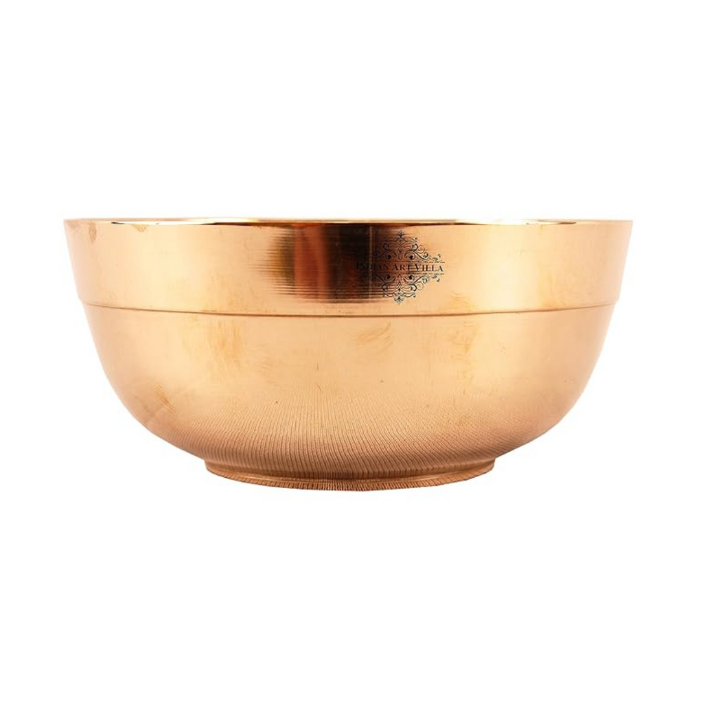 Indian Art Villa Bronze Kansa Bowl Serving Dishes Tableware & Kitchenware, 4.5" Inch Gold