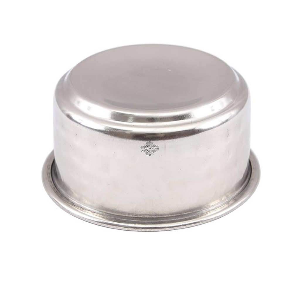Indian Art Villa Steel Serving Bowl|double Layer - 140 gms
