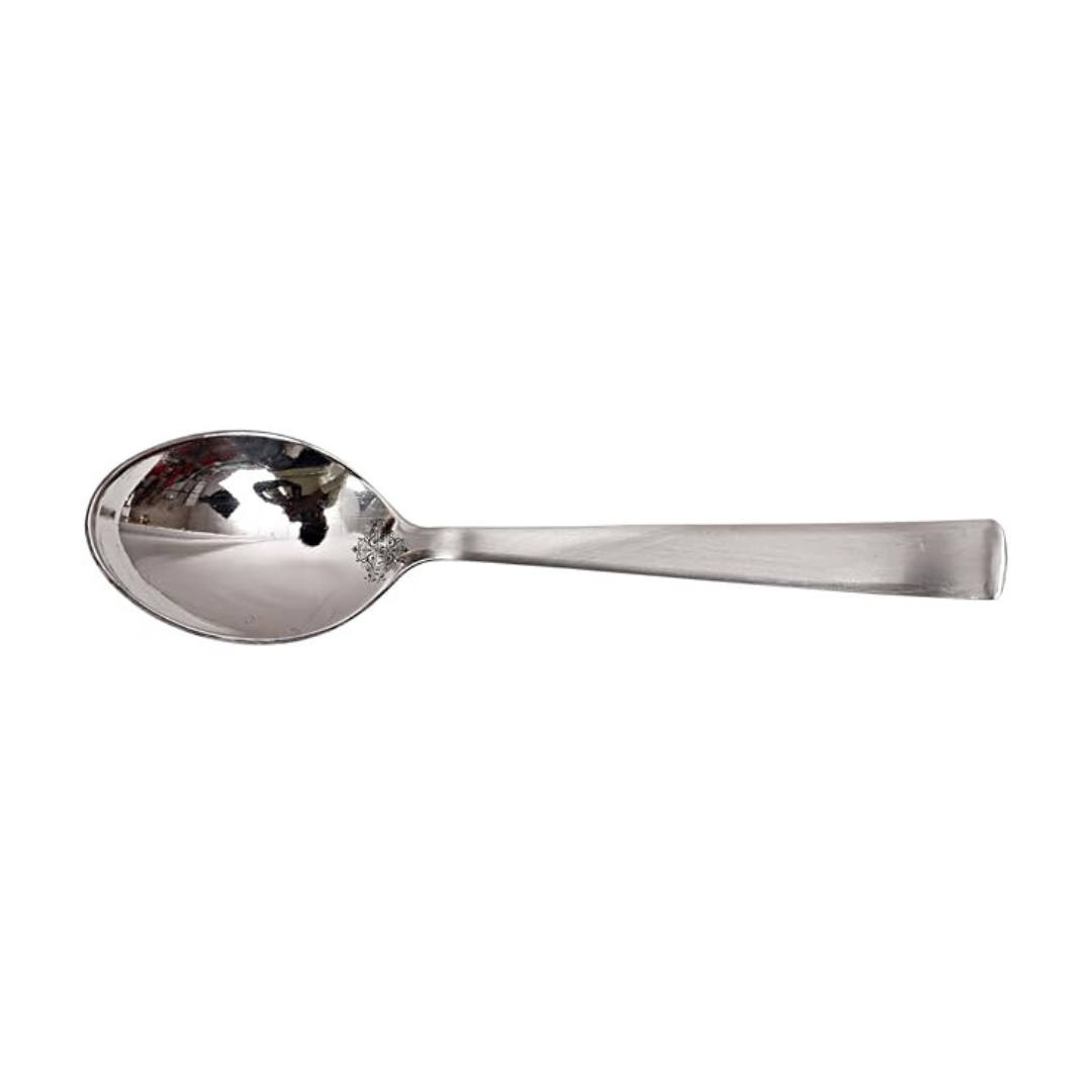 IndianArtVilla Matt Finsh Stainless Steel Cutlery Coffee Spoon Set 6 Pieces