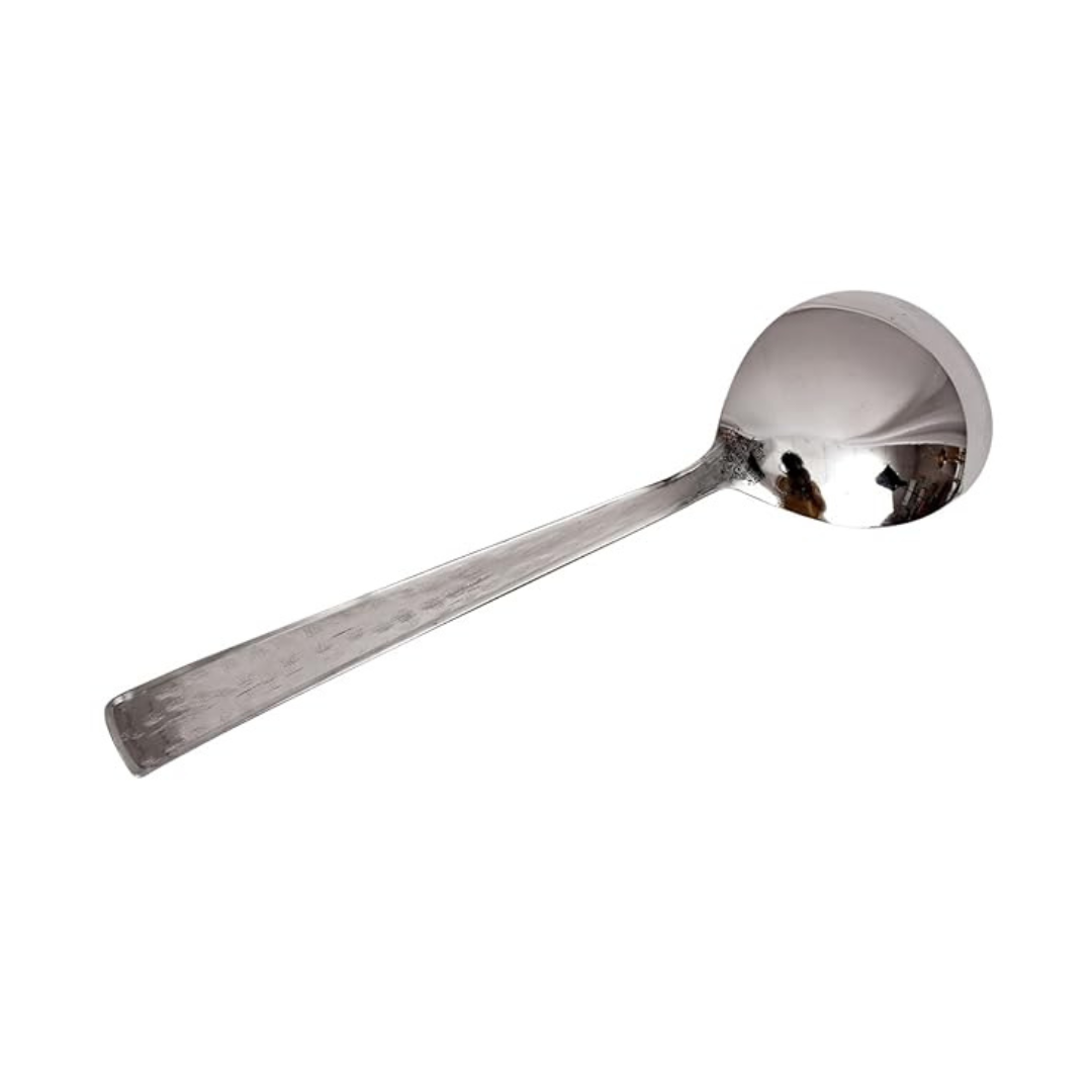 Indian Art Villa Handmade Hammered Stainless Steel Soup Spoon Cutlery Set, 2 Pieces