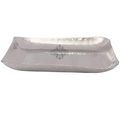 Indian Art Villa Steel Square Platter Tray hammered Design - 110 gms