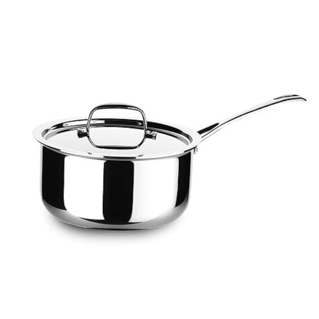 Crystal TriPro -Triply Stainless Steel Saucepan with Lid 16 cm - 1100 gms