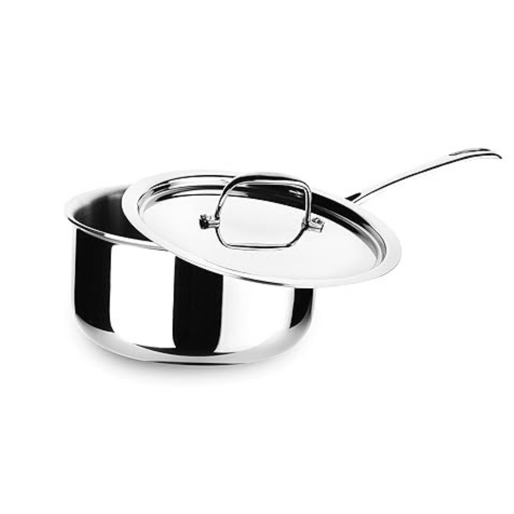 Crystal TriPro -Triply Stainless Steel Saucepan with Lid - 18 cm - 1200 gms