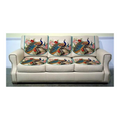 Nendle Velvet Digital Print 5- to 6-Person Sofa Cover Set Of 6 Pieces Multicolor