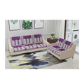 Nendle Luxurious Soft Velvet Abstract Design Sofa Cover 3 Seater and 2 Seater L Shape Sofa Cover 5 Seater (Pack of 4, Purple)