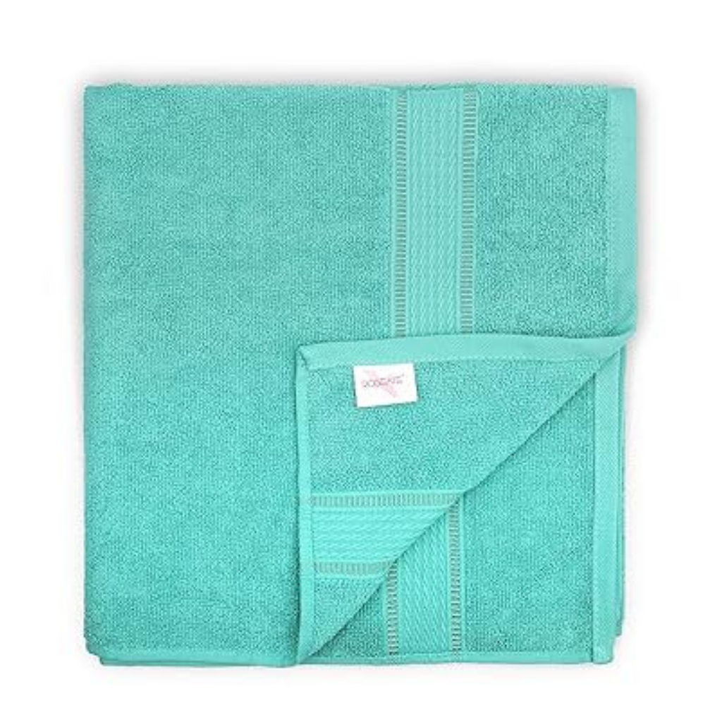 Roseate Elegance Large Bath Towel Ultra Soft Super Absorbent Peacock Colour Pack of 2
