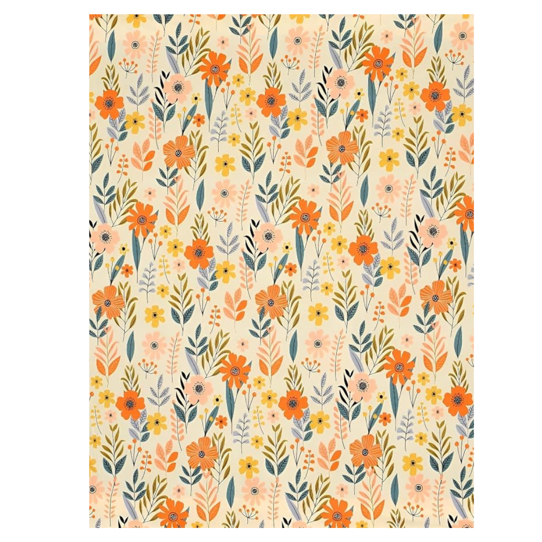 Decomizer Cotton Feel Glace Elastic Fitted Printed King Size Double Bed Bedsheet 2 Pillow Covers Yellow Flowers
