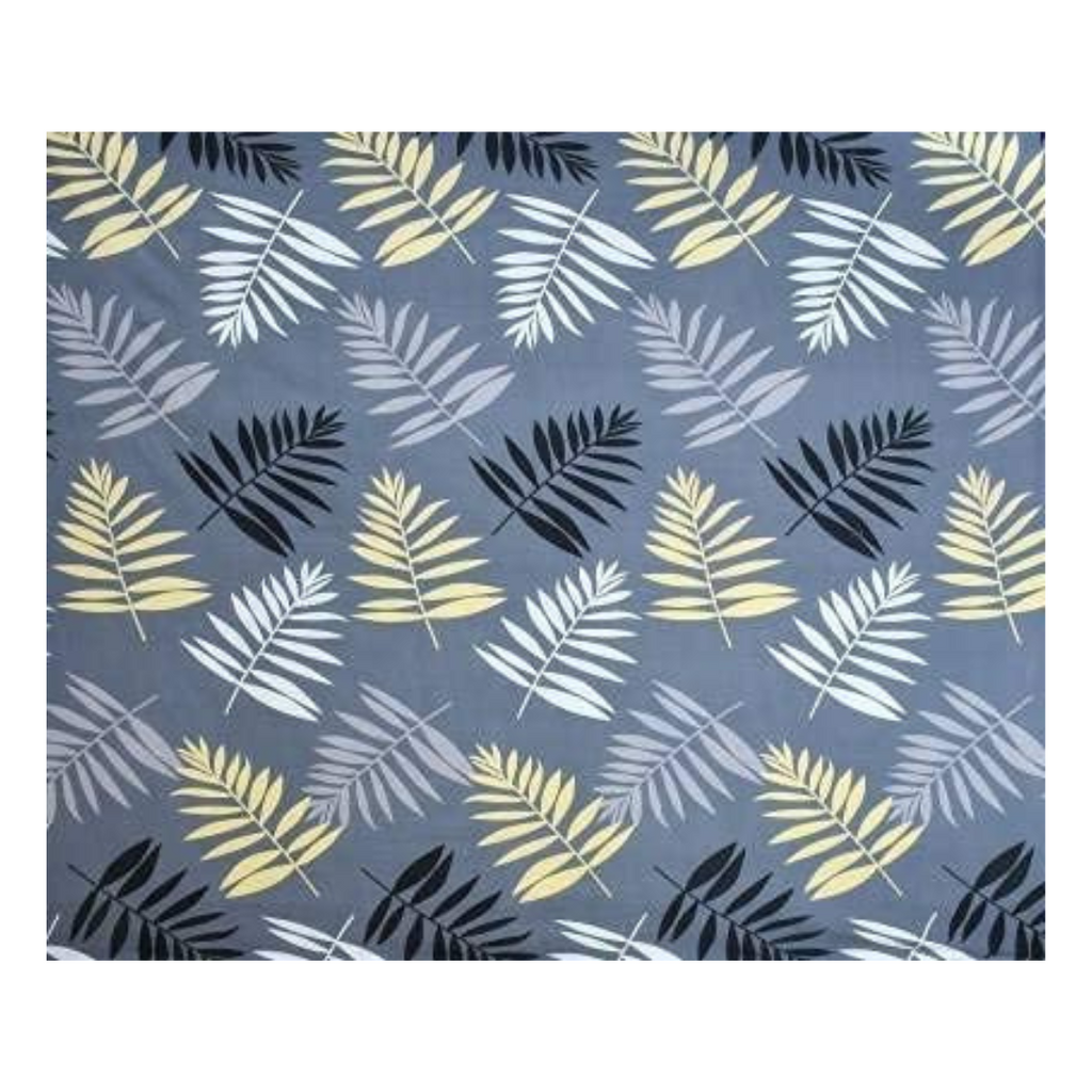Decomizer Soft Glace Cotton King Size AC Blanket 2 Large Pillow Covers Grey Leaves Colour