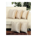 Decomizer Jacquard Weaved Geomteric Cushion Covers Set Of 5 Star Color Beige