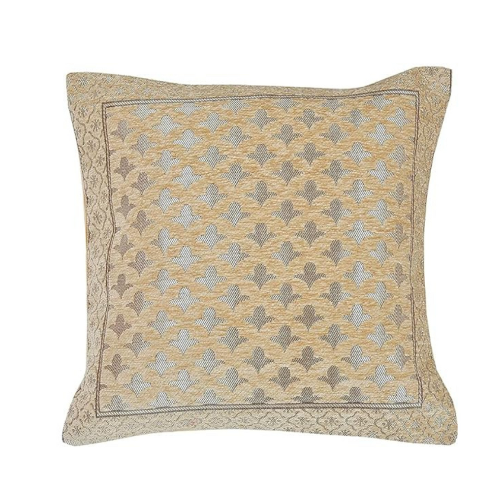Decomizer Jacquard Weaved Geomteric Cushion Covers Set Of 5 Star Color Beige