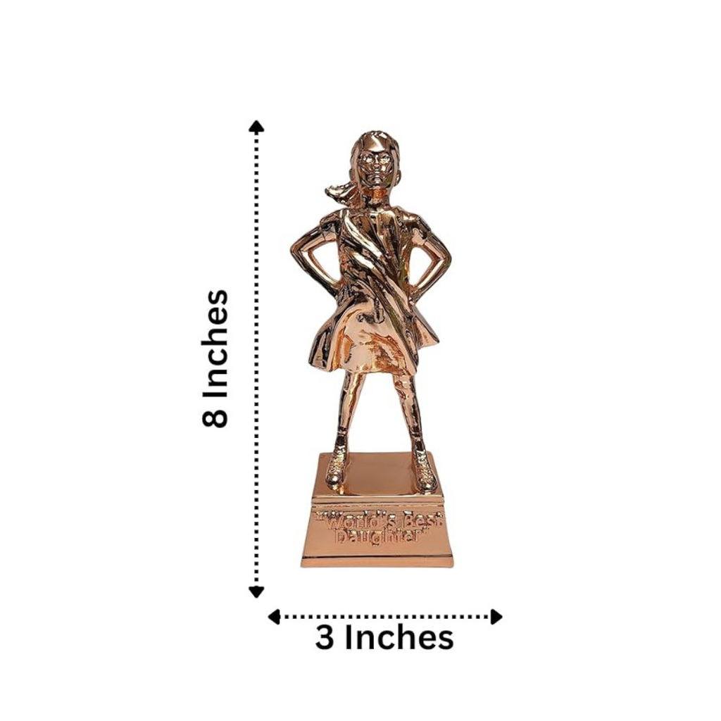 Gold Art India Daughter Figurine Rose Gold Plated World's Best Daughter Gift Rose Gold Colour