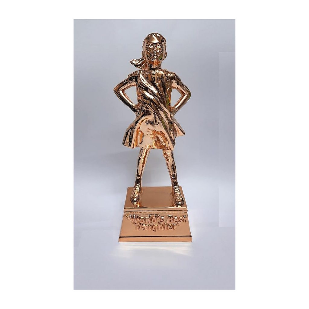 Gold Art India Daughter Figurine Rose Gold Plated World's Best Daughter Gift Rose Gold Colour