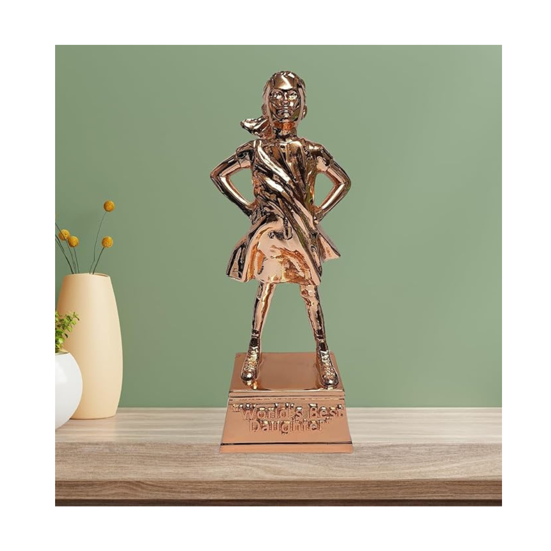 Gold Art India Daughter Figurine Rose Gold Plated World's Best Daughter Gift Rose Gold Colour