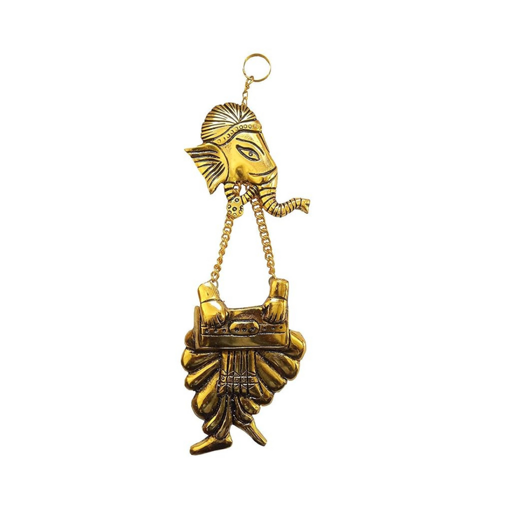 KridayKraft Metal Ganesha ji Statue Ganpati Wall Hanging Sculpture Lord Ganesh Idol