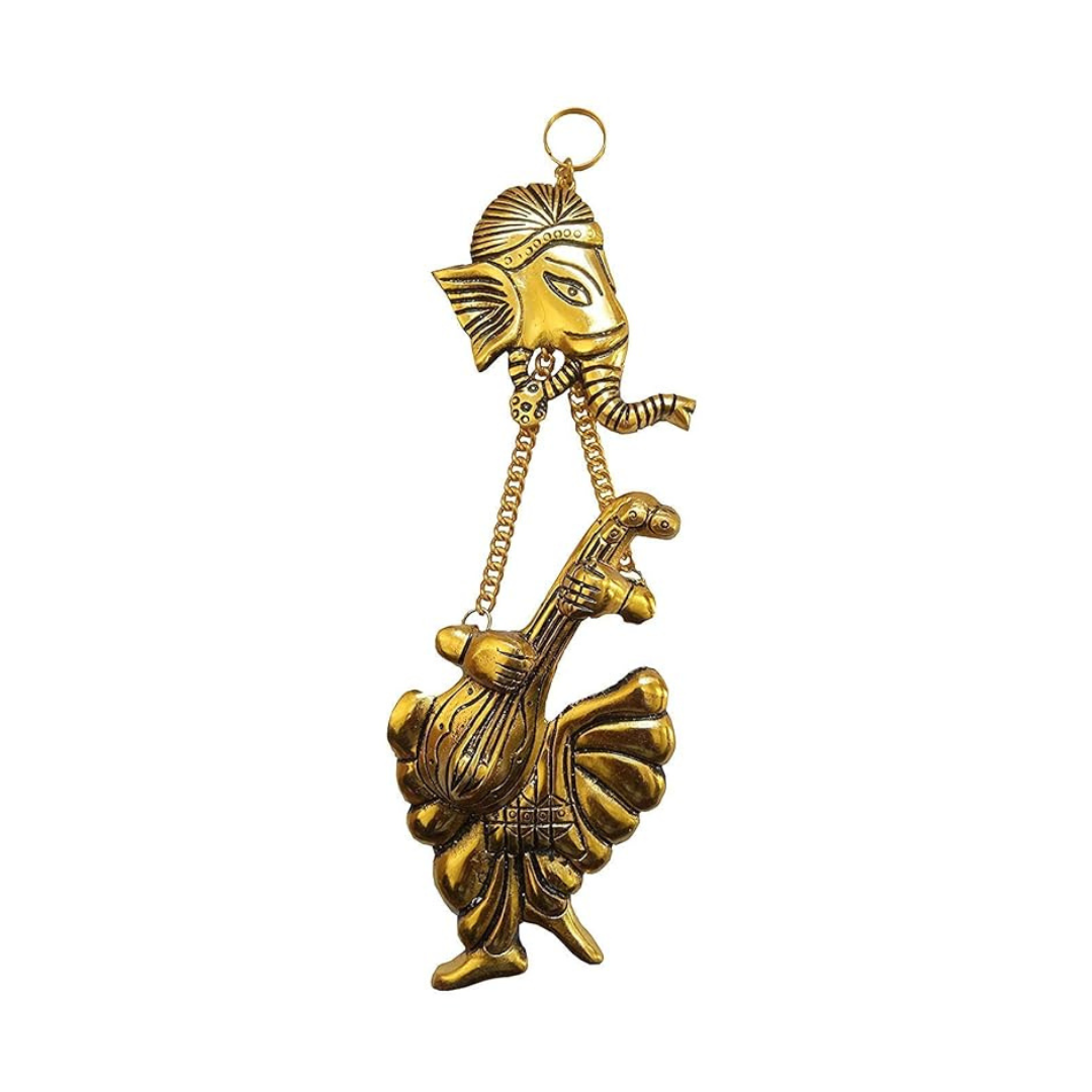 KridayKraft Metal Ganesha ji Statue Ganpati Wall Hanging Sculpture Lord Ganesh Idol