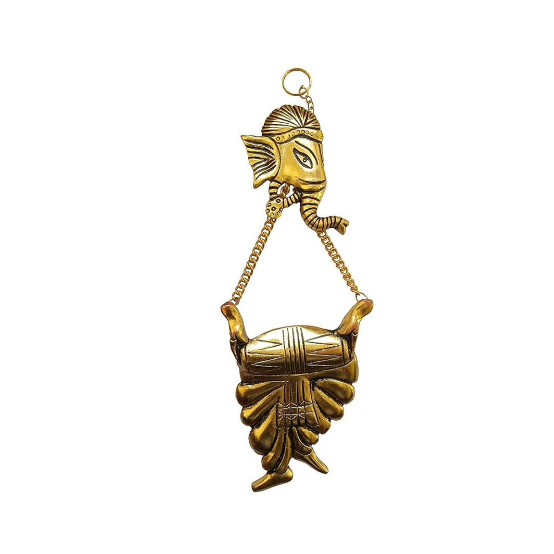 KridayKraft Metal Ganesha ji Statue Ganpati Wall Hanging Sculpture Lord Ganesh Idol