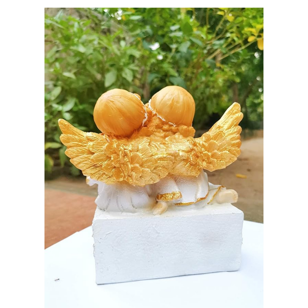 Newven Poly Marble Angel Catholic Wall Decorative Christian Statues