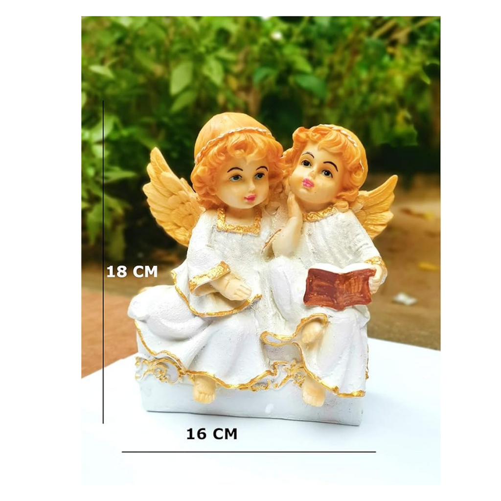 Newven Poly Marble Angel Catholic Wall Decorative Christian Statues