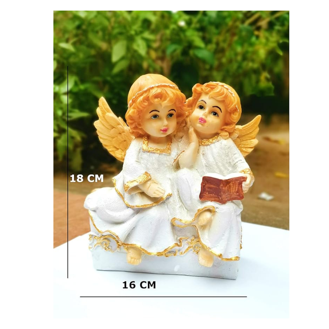 Newven Poly Marble Angel Catholic Wall Decorative Christian Statues