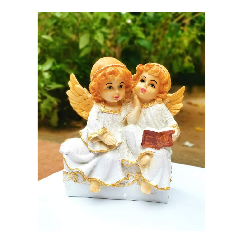 Newven Poly Marble Angel Catholic Wall Decorative Christian Statues