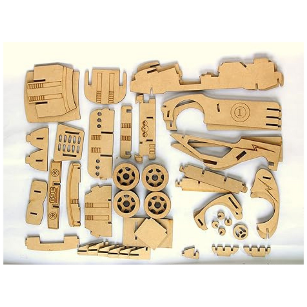 StonKraft Wooden 3-D Puzzle of Sports car DIY built your own car for school Project