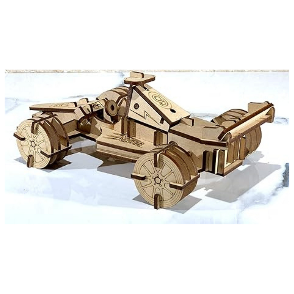 StonKraft 3D Wooden Puzzle Racing Car Formula 1 Wooden DIY Construction Toy Modeling Kit