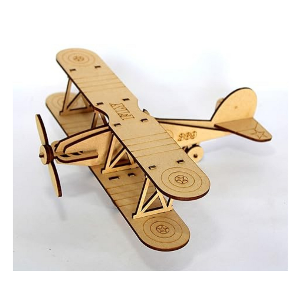 StonKraft 3D DIY MDF Puzzle Glider Aeroplane Retro Plane Model Wooden Puzzle