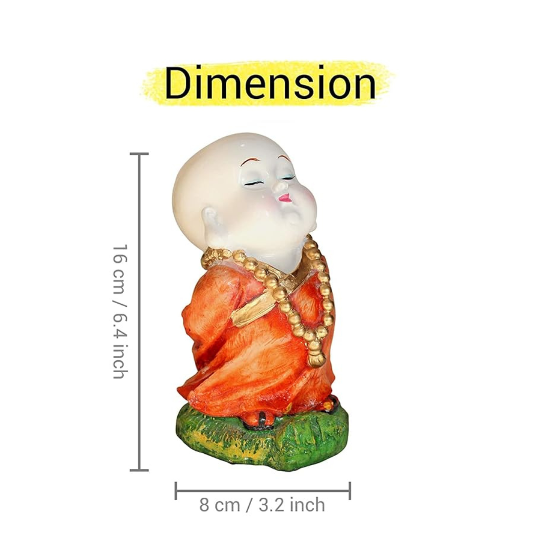 Tiedribbons Resin Buddha Statue Idol Standard Blue 1 Piece